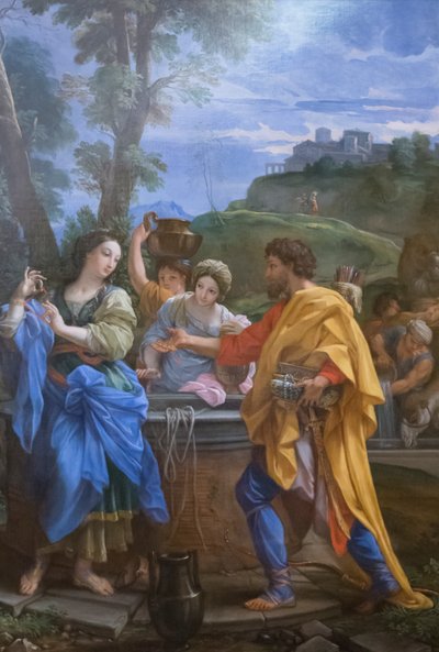 Rebecca en Eliezer bij de bron door Carlo Maratta or Maratti