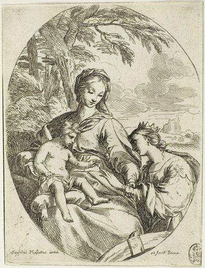 Het mystieke huwelijk van Sint-Catharina door Carlo Maratti