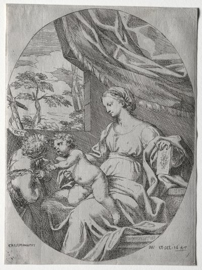 Maagd en Kind met de jonge St. Johannes door Carlo Maratti