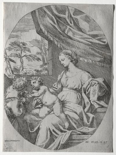 Maagd en Kind met de jonge St. Jan door Carlo Maratta or Maratti