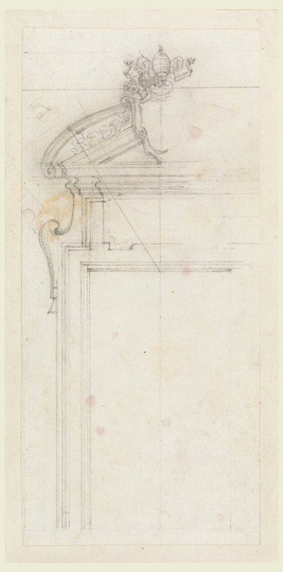 Ontwerp voor een deurkozijn door Carlo Marchionni