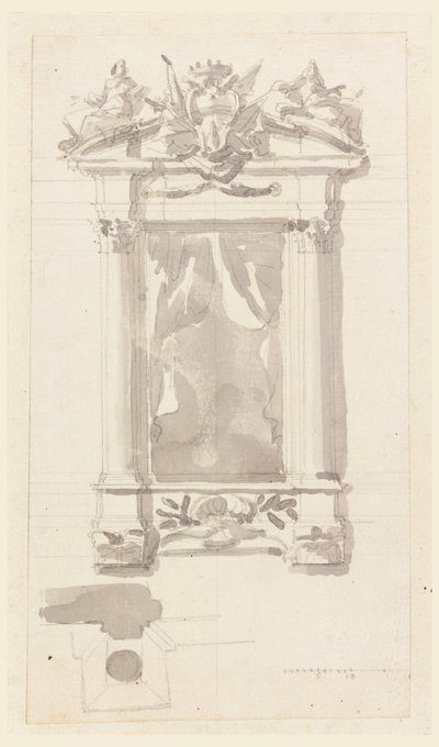 Ontwerp voor een raamkozijn door Carlo Marchionni