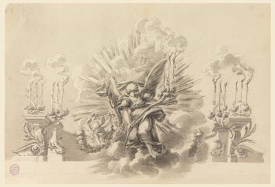 Ontwerp voor een ceremoniële decoratie door Carlo Marchionni
