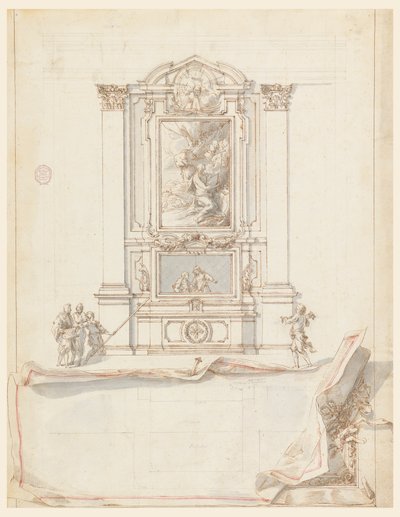 Ontwerp voor een Altaar door Carlo Marchionni