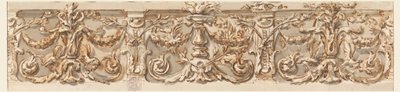 Tekening, Ontwerp voor een fries, ca. 1770 door Carlo Marchionni
