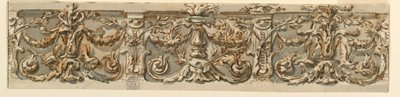 Tekening, Ontwerp voor een fries, ca. 1770 door Carlo Marchionni