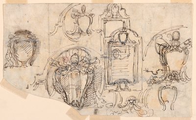 Tekeningen, Schetsen, 1740-58 door Carlo Marchionni