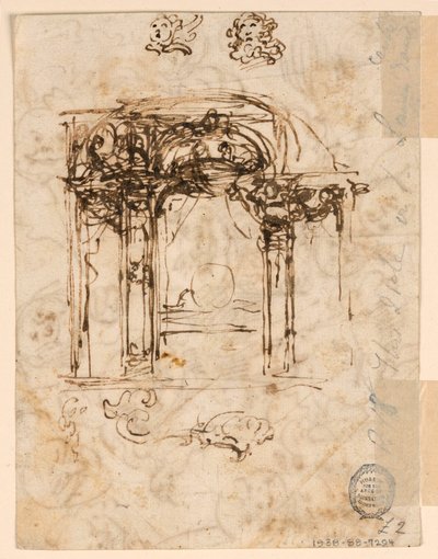 Tekenen, Studies van hoofden, 1760-80 door Carlo Marchionni