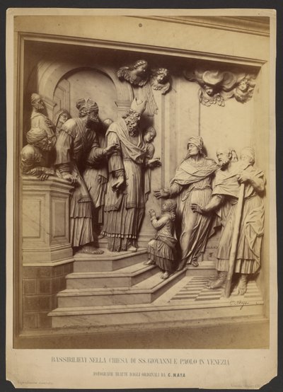 Bas-reliëf van de kerk van Sint Jan en Paulus in Venetië door Carlo Naya