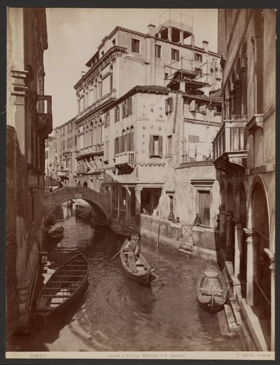 Canal en Widmann Palazzo in St. Canciano door Carlo Naya