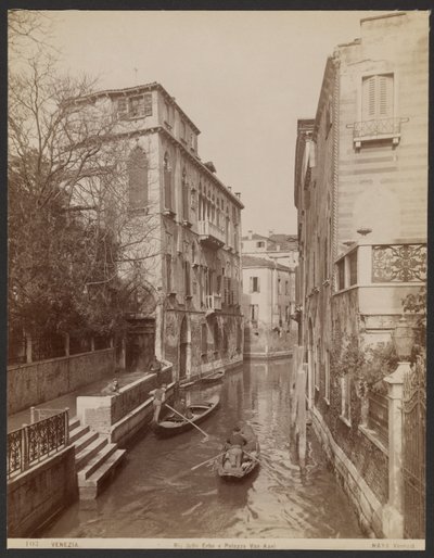 Rio delle Erbe en Van-Axel Paleis door Carlo Naya
