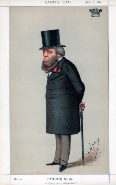 Een conservatieve religieus, 1871 door Carlo Pellegrini