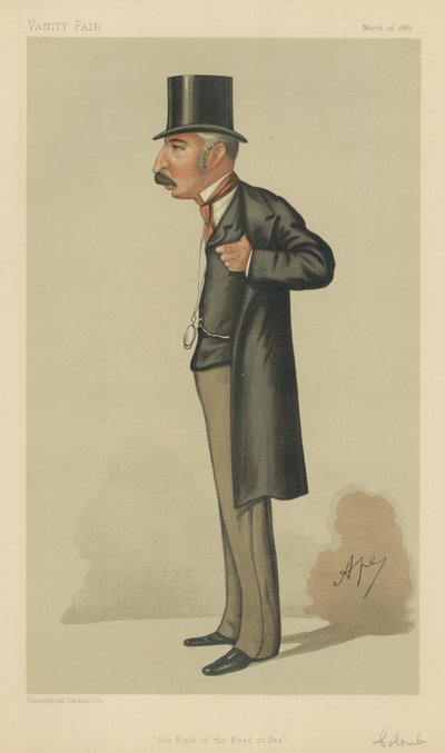 Kapitein John Colomb door Carlo Pellegrini