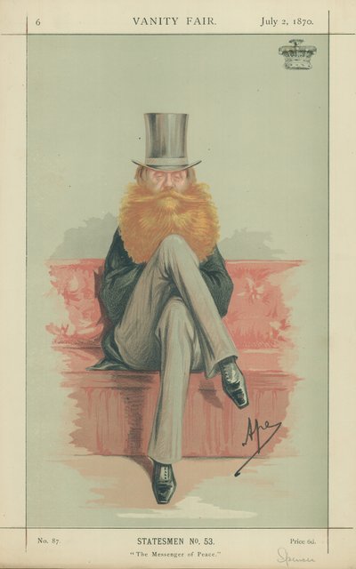 Earl Spencer, De Boodschapper van Vrede, 2 juli 1870, Vanity Fair cartoon door Carlo Pellegrini