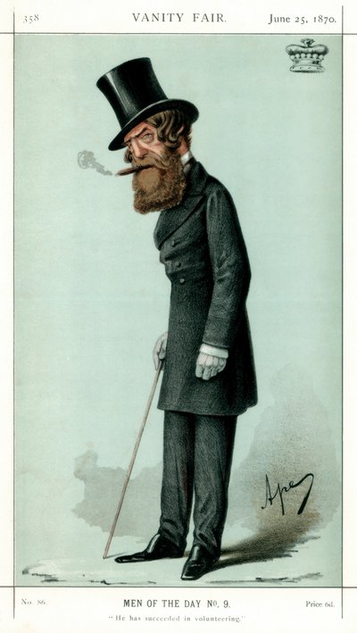 Hij is erin geslaagd om vrijwilliger te worden, Burggraaf Ranelagh, 1870 door Carlo Pellegrini