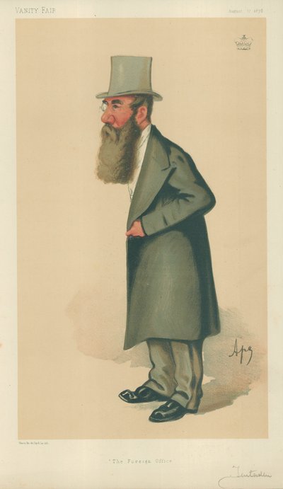 Lord Tenterden, Het Ministerie van Buitenlandse Zaken, 17 augustus 1878, Vanity Fair cartoon door Carlo Pellegrini