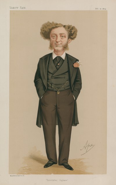 Mr. Albert Grant MP; Leicester Square; 21 februari 1874; Vanity Fair; cartoon door Carlo Pellegrini