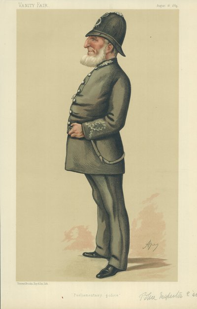 Politie-inspecteur Ebenezer Denning door Carlo Pellegrini