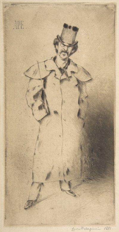 Portret van Whistler, 1881 door Carlo Pellegrini