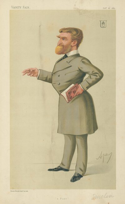 Sir John George Sinclair, een dichter, 16 oktober 1880, Vanity Fair cartoon door Carlo Pellegrini