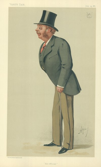 Sir Matthew Ridley, Ex-functionaris, 23 juli 1881, Vanity Fair cartoon door Carlo Pellegrini