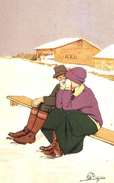 De huilende schaatser door Carlo Pellegrini