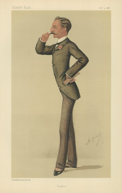 De zeer eerbiedwaardige Sidney Herbert (kleur litho) door Carlo Pellegrini