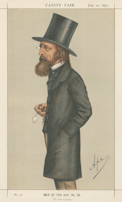 De dichter laureaat, Lord A. Tennyson (Vanity Fair serie) door Carlo Pellegrini