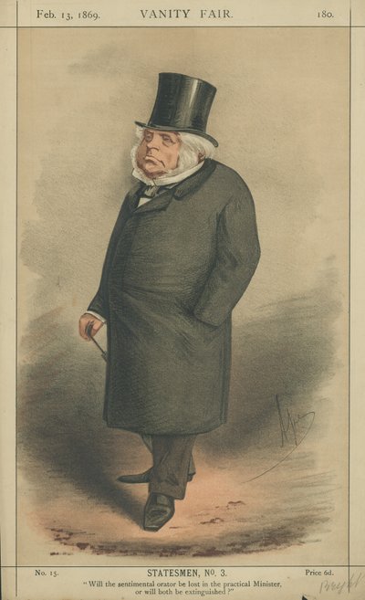 De Zeer Eerwaarde John Bright door Carlo Pellegrini