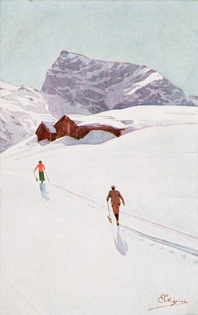 Wandelen in de Bergen bij Engelberg, Zwitserland door Carlo Pellegrini