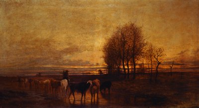 Dieren worden naar Water Gedreven, door Carlo Pittara door Carlo Pittara