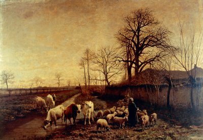 Dieren worden naar Water Gedreven, door Carlo Pittara door Carlo Pittara