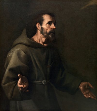 Sint Franciscus ontvangt de stigmata, ca 1611 door Carlo Sellitto