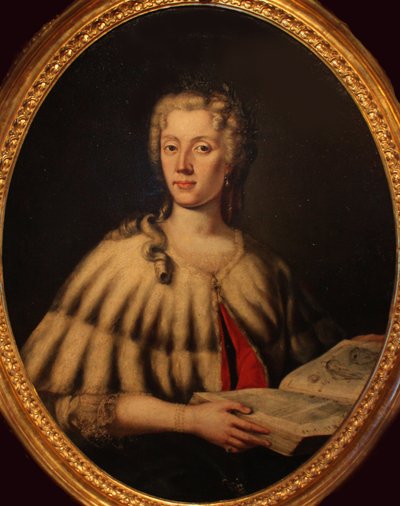 Portret van Laura Bassi door Carlo Vandi