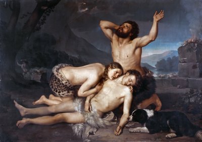 Adam en Eva rouwen om de dood van Abel door Carlo Zatti