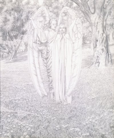 Twee engelen, 1904 door Carlos Schwabe