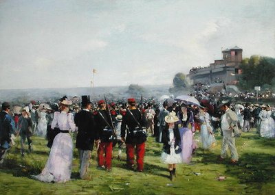 Het Einde van de Races in Auteuil, c.1893 door Carlton Alfred Smith
