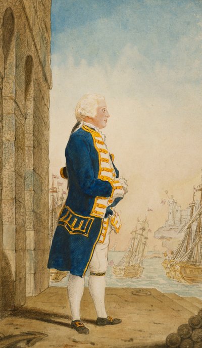 De Hertog van York op een Kade in een Vlagofficier Uniform, 1768 door Carmontelle