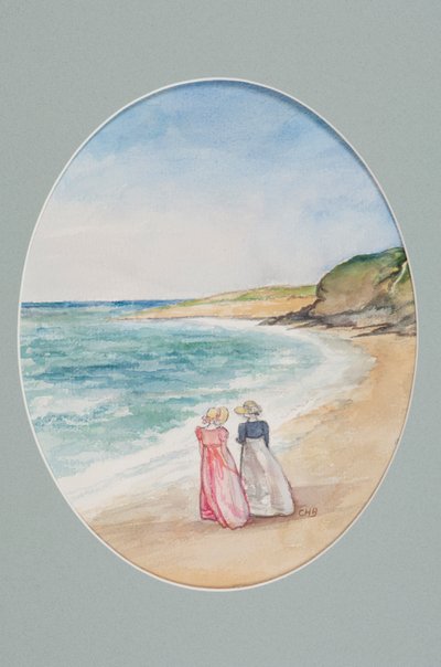 Anne & Henrietta wandelen naar de zee door Caroline Hervey Bathurst