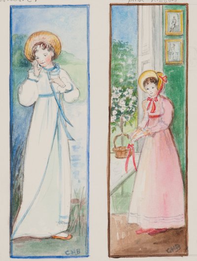 Elizabeth Bennet en Emma Woodhouse door Caroline Hervey Bathurst