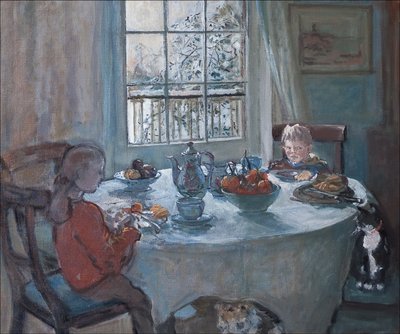 De ontbijttafel, 2001 door Caroline Hervey Bathurst