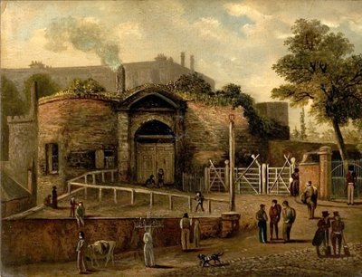 Zicht op de kasteelpoort, Nottingham door Caroline Mary Price