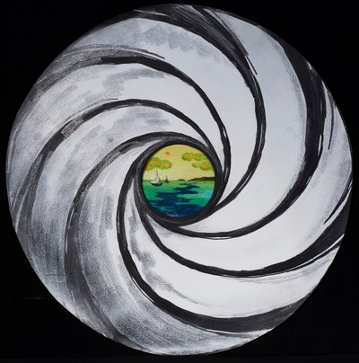 Lenswerveling met zee en wolken, 2005 door Carolyn Hubbard Ford