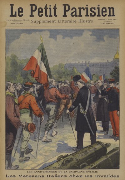 De verjaardag van de Italiaanse campagne: Italiaanse veteranen bezoeken Les Invalides in Parijs door Carrey
