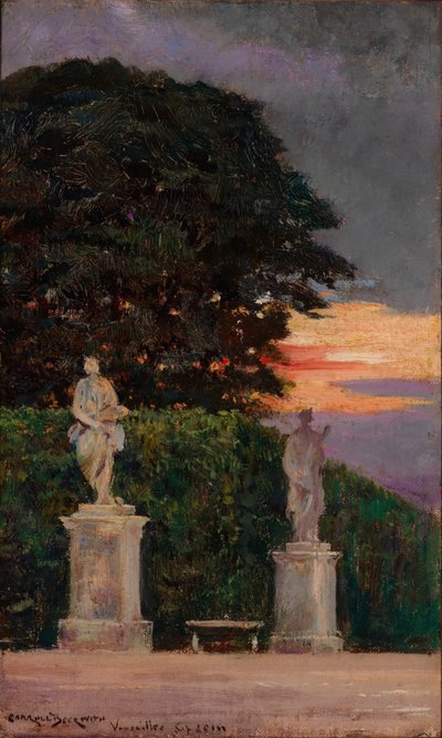 Hoek van het terras, Versailles door Carroll Beckwith