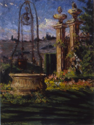 In de tuinen van Villa Palmieri door Carroll Beckwith