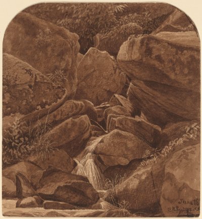 Rotsen en Waterval door Casimir Clayton Griswold
