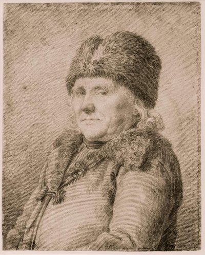 Portret van de vader Adolph Gottlieb Friedrich door Caspar David Friedrich