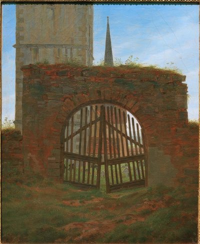 De Begraafplaatspoort door Caspar David Friedrich