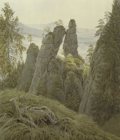 De poort op de Neurathen. Circa 1837-40 door Caspar David Friedrich